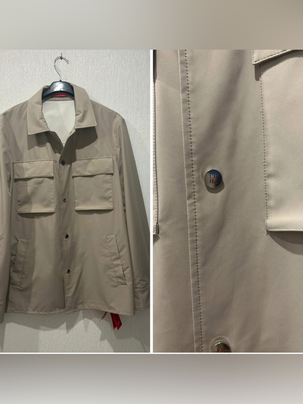 New Carolina Herrera Beige Men's Casual Jacket